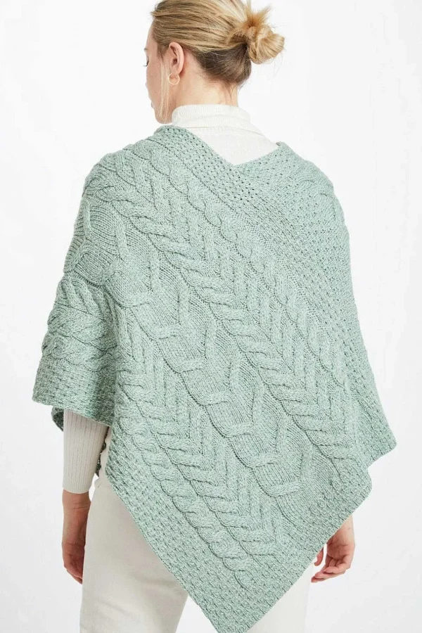 Aran Woollen Mills Women'S Super Soft Merino Wool Poncho In Mint*Women Coats & Jackets