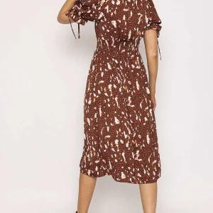 Little Mistress Wrap Midi Dress In Brown*Women Dresses & Jumpsuits