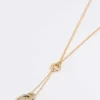 Joularie Wrapped Diamante Necklace In Gold* Necklaces