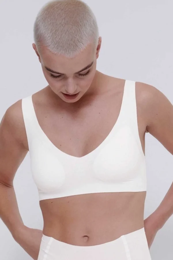 Sloggi Zero Feel V-Neck Bralette In White*Women Lingerie