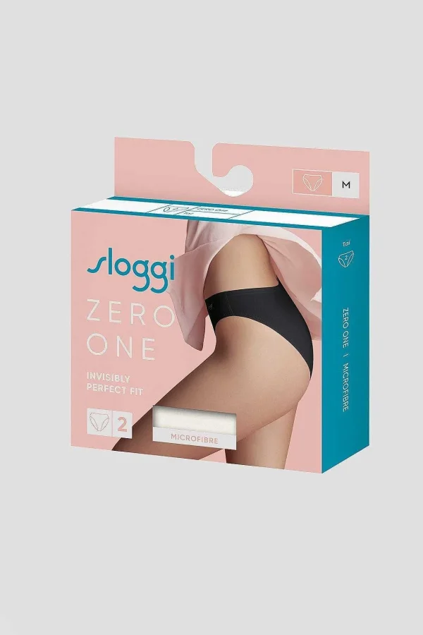 Sloggi Zero One Tai 2 Pack Briefs In Silk White*Women Lingerie