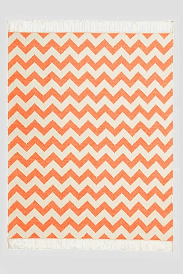 Scatter Box Ziggy Throw 127X178Cm In Orange And Grey* Homeware